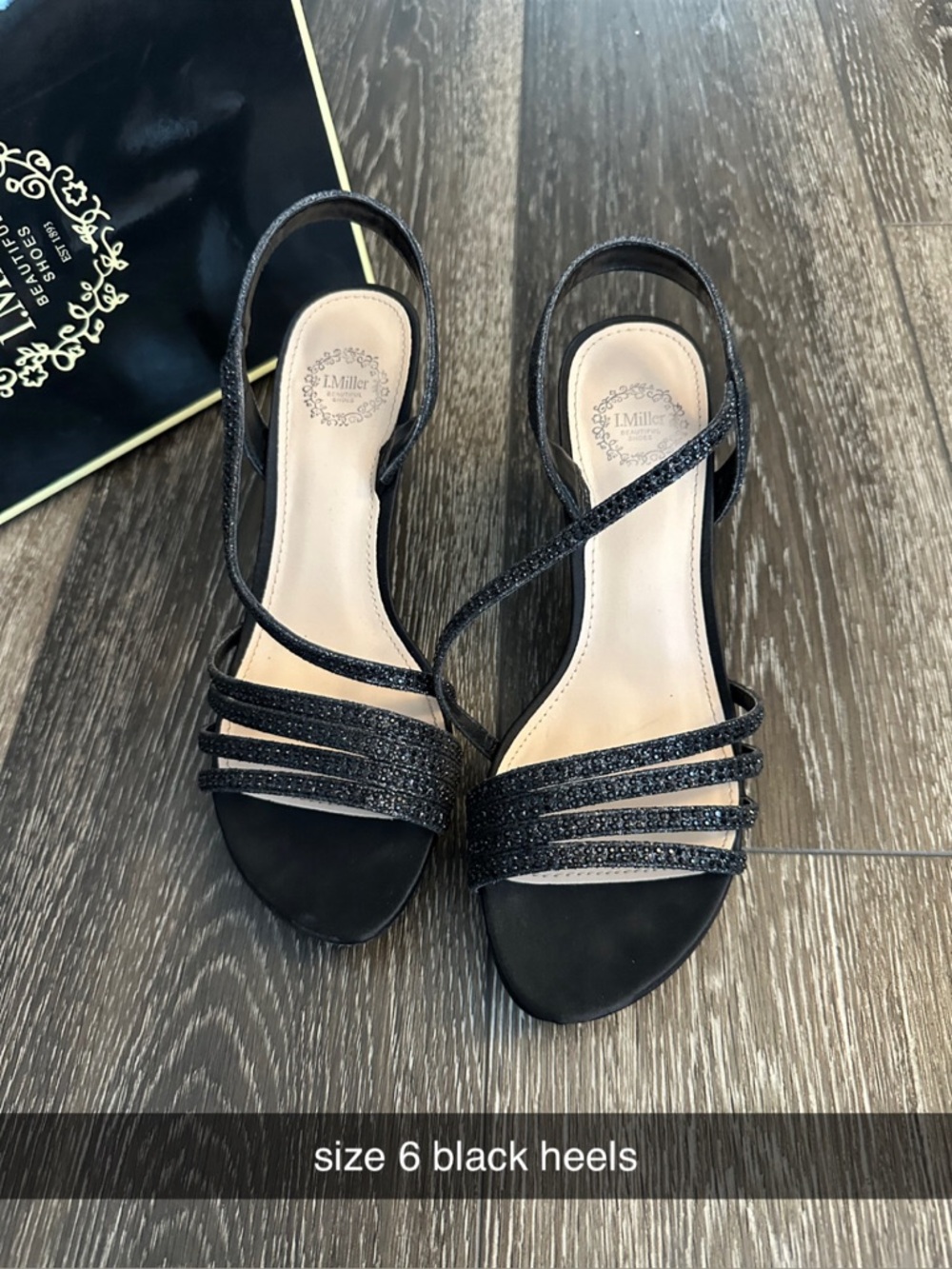 Black Strappy Slingback Heels